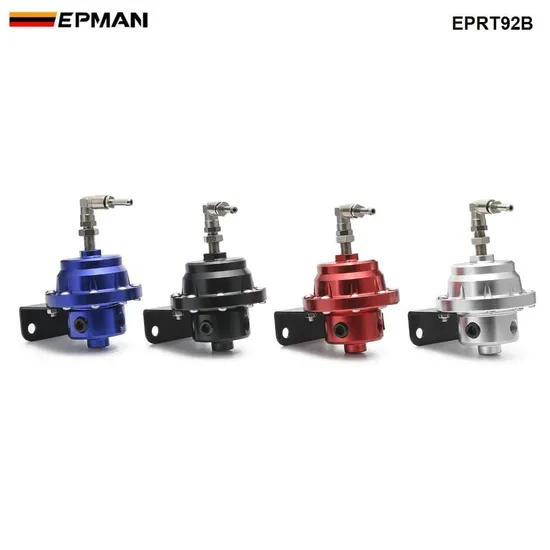 Epman Racing Universal Adjustable Fuel Pressure Regulator L Type with Original Gauge and Instruction