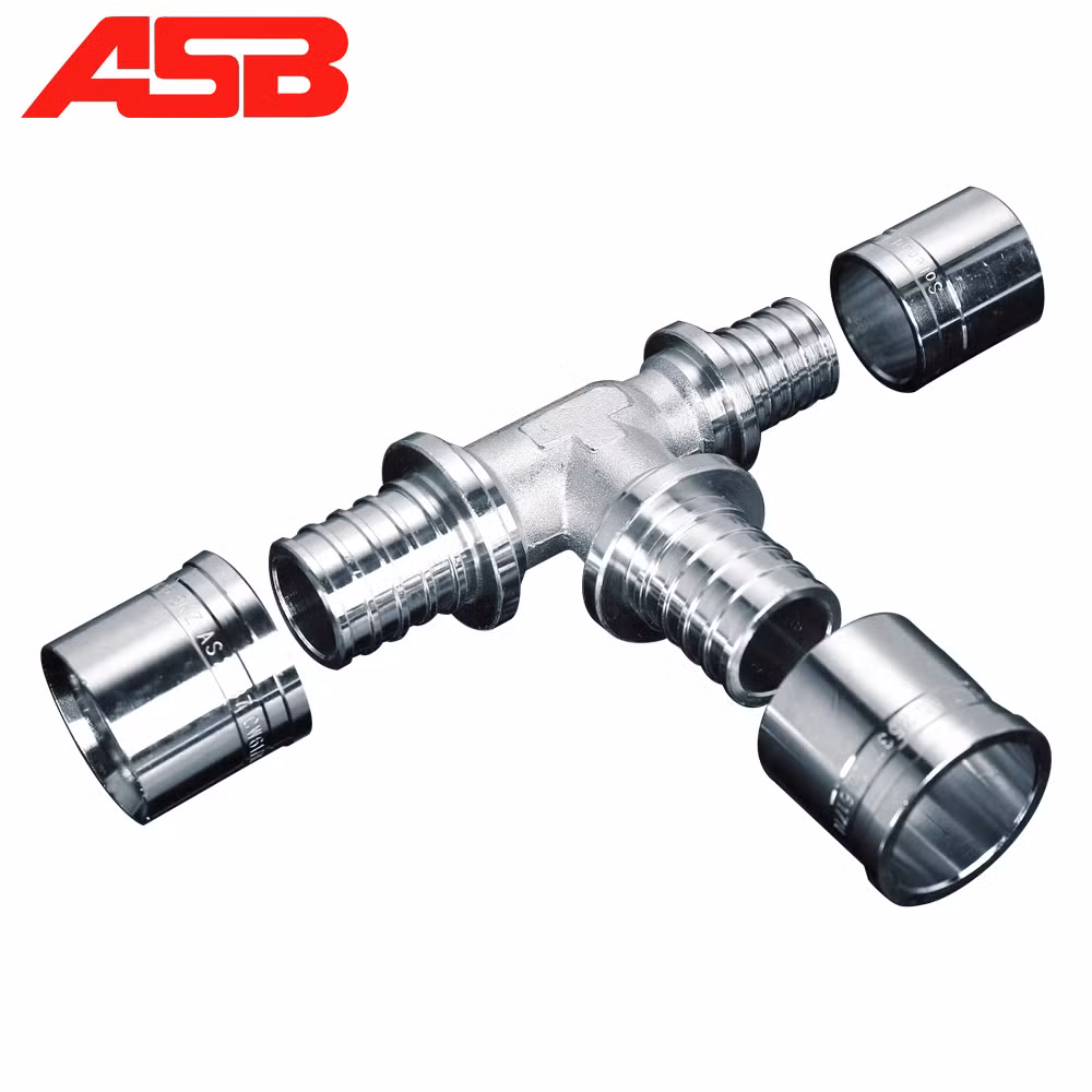 Full Sizes Brass Press Water Heating Pipe Fitting Press Female Threaded Tee Fitting and Coupling Fit
