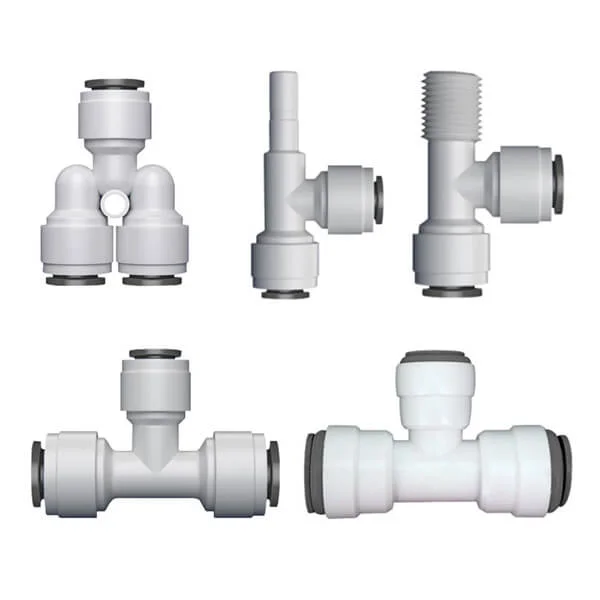 3 Way Tee Type RO Water Fitting Push Fit Hose Quick Connector - EVERPEAKTOOLS